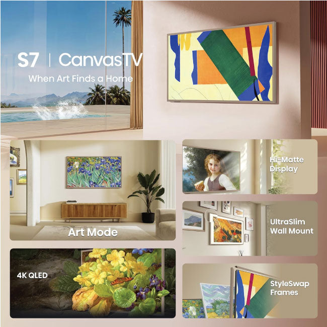 Hisense 55 Inch Class S7 144Hz Canvas TV™ 4K QLED Google TV 55S7N