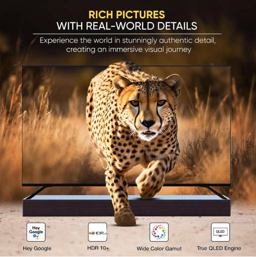 Nikai 55 Inch Smart TV - NPROG55QLED 4K QLED Ultra HD Smart Google TV 2025 Model - Buy Online in UAE