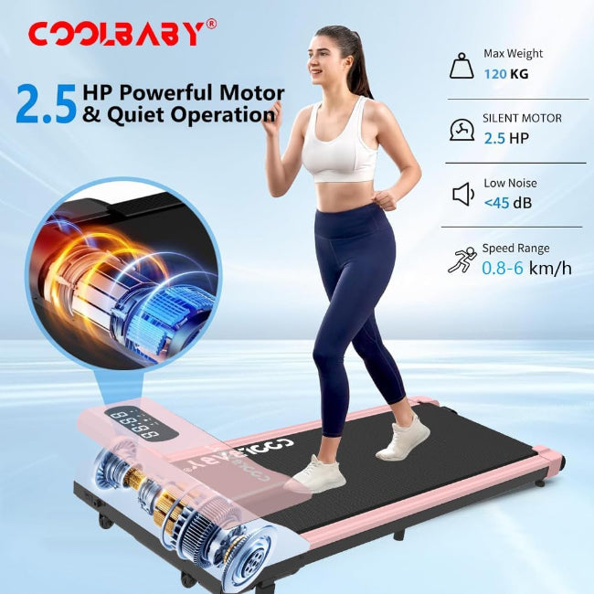 COOLBABY Compact Ultra Slim Electric Treadmill, Walking Pad Running Device for Home 
