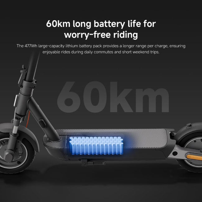 Xiaomi Electric Scooter 5 Pro, Dual Shock Absorbers 60km Long Battery Life, 10 Inch Tubeless Tire 1000WMax Power