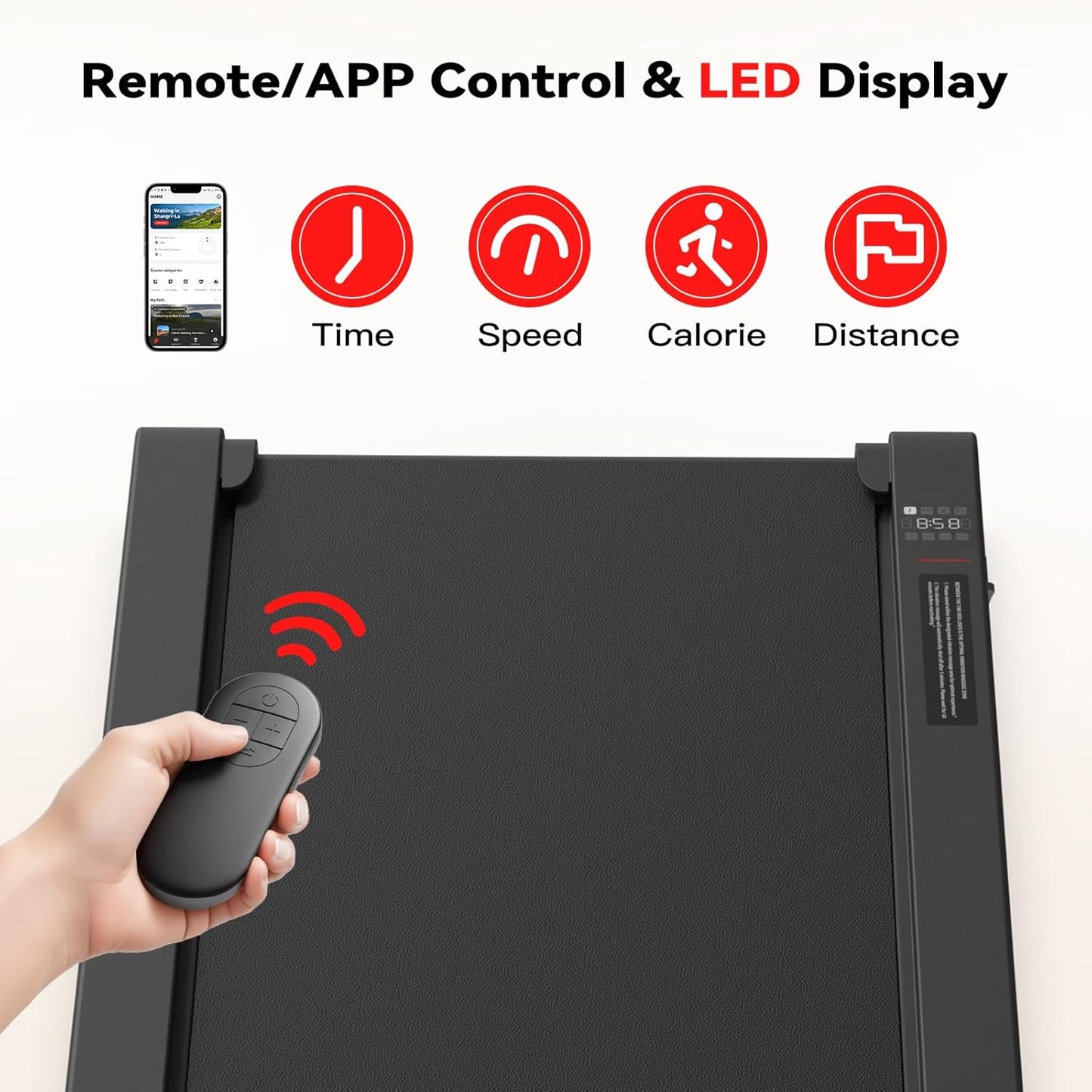 Sperax Walking Vibration Pad with App, Under Desk Treadmill, 4 in 1 Portable Vibration Machine