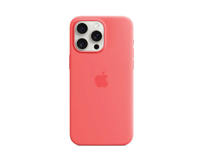 Apple iPhone 15 Pro Max Silicone Case with MagSafe, Guava, MT1V3ZM/A