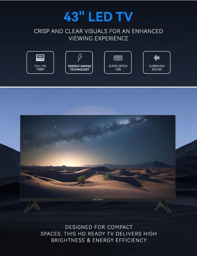 STAR TRACK 43 Inch Full HD LED Smart TV ST-43D-AZ2200