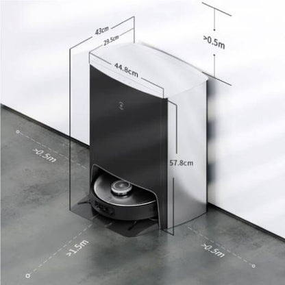 ECOVACS DEEBOT X1 Cleaning Robot, 3-in-1 Auto Vacuum With Mop and Sweep, Dock Cleaning Station, Obstacle Avoidance, and Mapping, Voice and App Control