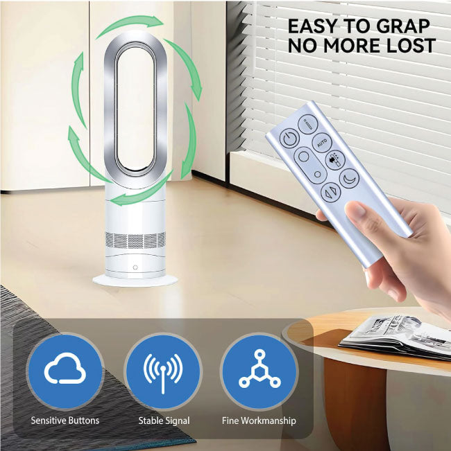 TRUCKON New Replacement Remote Control for Dyson TP04 DP04 TP06 TP07 TP09 Fan Sliver