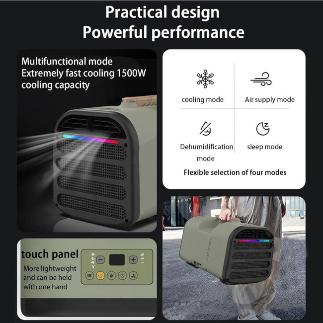 Portable Air Conditioner, 5200 BTU Camping Tent Air Conditioner, Compact & Lightweight Outdoor AC Unit
