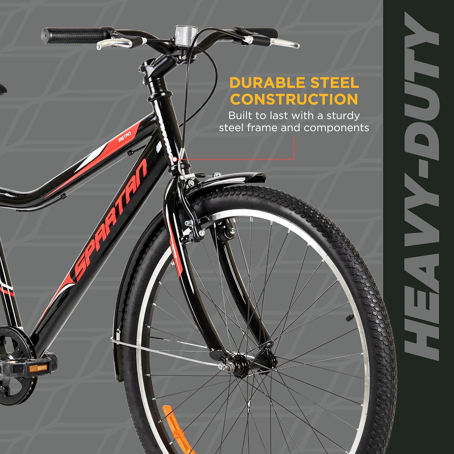 Spartan 26 Inch Metro Bike, Single-Speed for City Commuting for Teens and Adults SP-3240