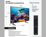 Samsung 50 Inch Class Crystal UHD DU6900 4K UHD Smart TV 50DU6900 