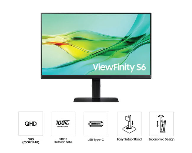 Samsung 24 Inch ViewFinity S60UD QHD Monitor LS24D604UAE