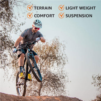 SPARTAN Calibre Hardtail Mountain Bicycle, Alloy Frame, Disc Brakes Shimano Shifters Charcoal Black
