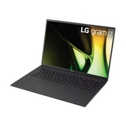 كمبيوتر محمول LG gram رفيع وخفيف الوزن مقاس 17 بوصة، إصدار Intel® Evo™ - معالج Intel® Core™ Ultra 7 مدعم بالذكاء الاصطناعي، ذاكرة وصول عشوائي (RAM) سعة 16 جيجابايت، قرص SSD سعة 1 تيرابايت، أسود 17Z90S-G.AAB6U1