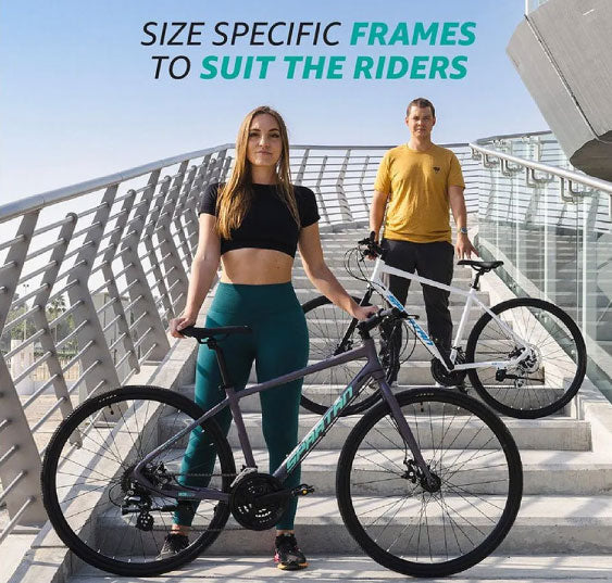 Spartan 700c Dolomite Fitness Bike, Shimano Shifters, 24 Speed Cycle for 14 Years+
