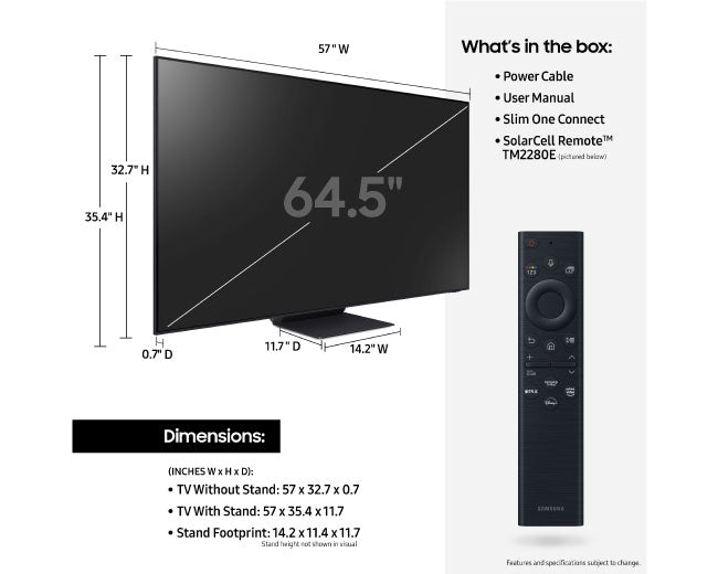 Samsung 55 Inch QN95B Neo QLED 4K HDR Smart TV 55QN95B