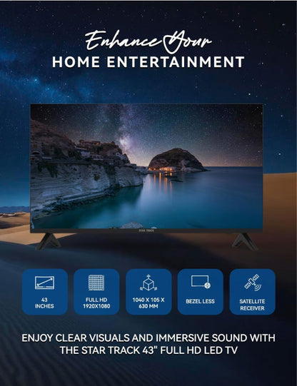 STAR TRACK 43 Inch Full HD LED Smart TV ST-43D-AZ2200