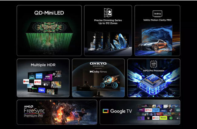 TCL 98 Inch C6K Premium QLED 144Hz QD-Mini LED 4K Smart TV 98C6K