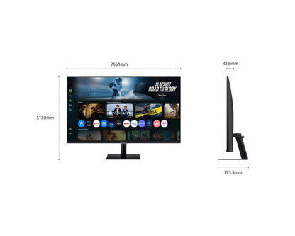 Samsung 32 Inch Smart Monitor M7 M70F 4K Samsung Vision AI LS32FM700UEXXY