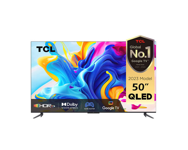 TCL 50 Inch C645 QLED 120Hz Game Accelerator, HDR 10+ 4K Smart TV 50C645