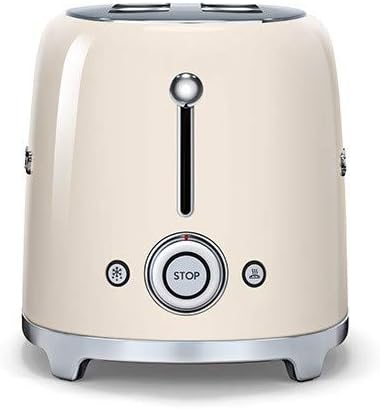 Smeg TSF02CRUK 50's Style 4-Slice Toaster, Cream