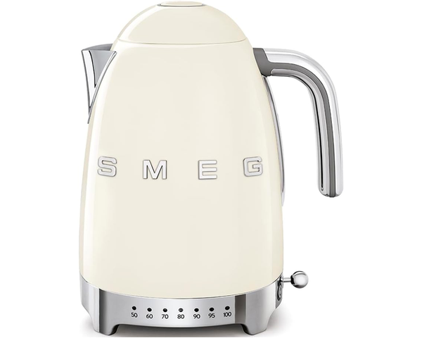 Smeg KLF04CRUK 50's Style Variable Temperature Kettle, 1.7L, Cream