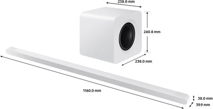 Samsung Ultra Slim 3.1.2ch Soundbar with Wireless Subwoofer HW-S811D