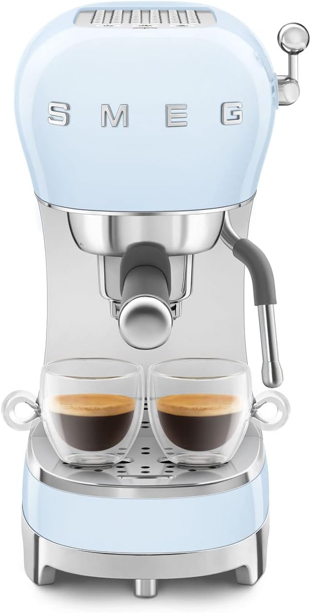 Smeg ECF02PBUK Manual Espresso Coffee Machine - Pink