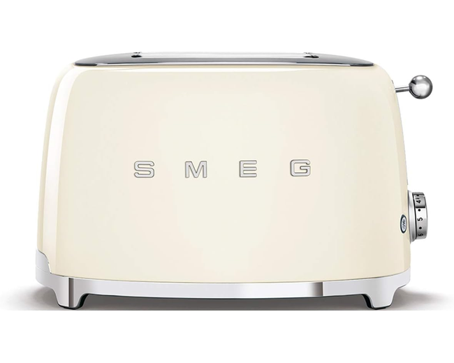 Smeg TSF01CREU 2-Slice Retro Toaster - Cream, 950W