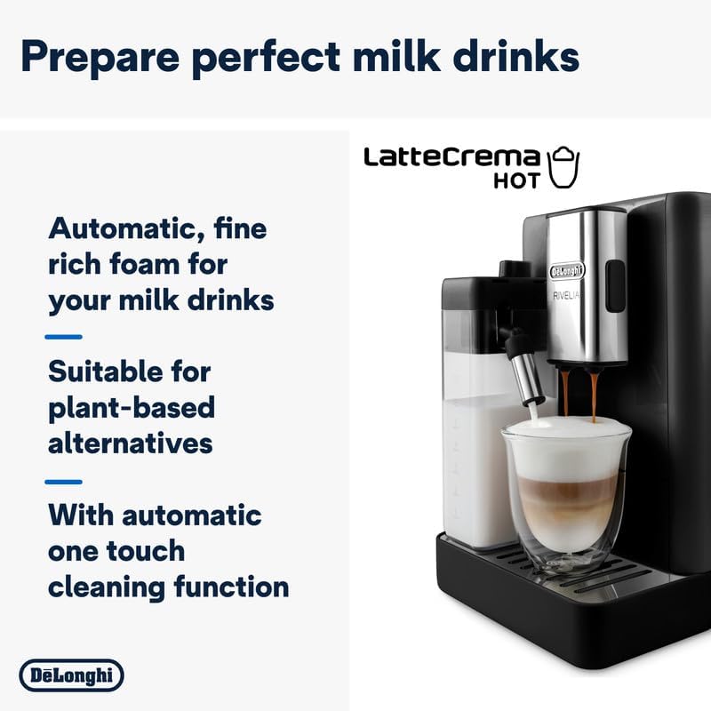 De'Longhi Rivelia Smart Bean Switch Automatic Coffee Machine – EXAM440.55.B (Onyx Black)