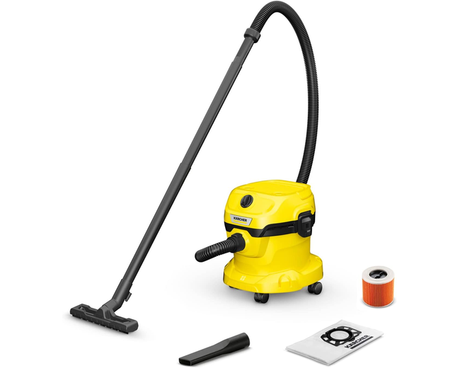 Karcher WD 2 Plus Wet & Dry Vacuum Cleaner - 1000W, 12L Tank