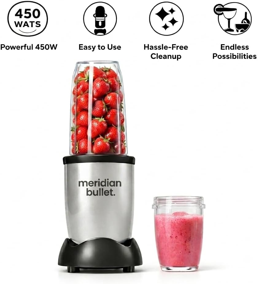 MB450 450W Blender Mixer Grinder, 6-Piece Smoothie & Nutrient Extractor