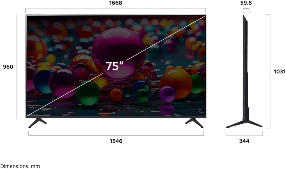 LG 75 Inch UA85 4K AI Smart TV 75UA8500
