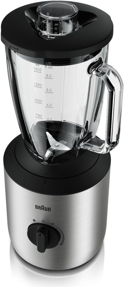 Braun PowerBlend 3 JB3273 Jug Blender, 800W, 1.5L, with Grinder & Chopper Mills