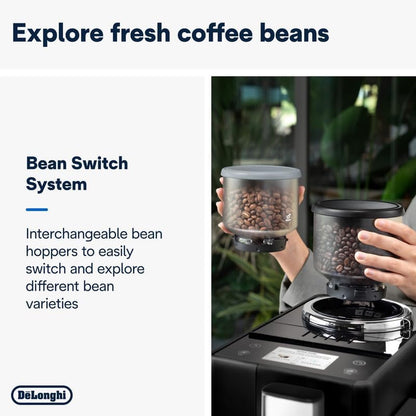 De'Longhi Rivelia Smart Bean Switch Automatic Coffee Machine – EXAM440.55.B (Onyx Black)