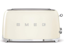 Smeg TSF02CRUK 50's Style 4-Slice Toaster, Cream