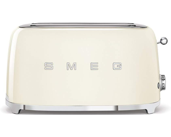 Smeg TSF02CRUK 50's Style 4-Slice Toaster, Cream
