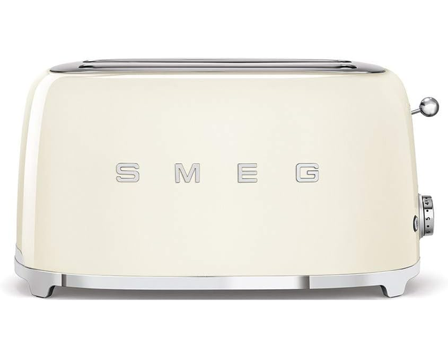 Smeg TSF02CRUK 50's Style 4-Slice Toaster, Cream