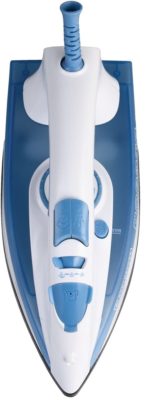 BLACK+DECKER 2000W Steam Iron, Ceramic Soleplate, 25g/min Continuous Steam X2000-B5