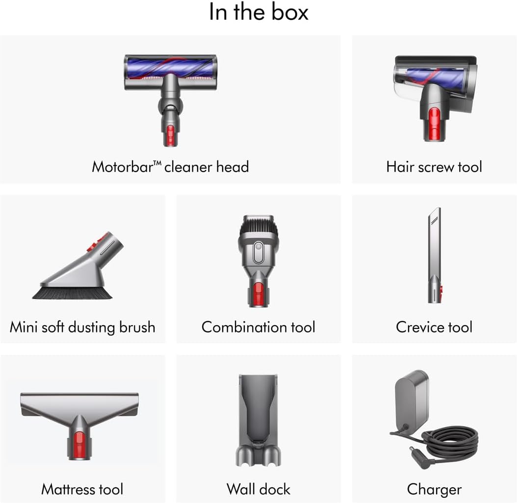 Dyson V11 Extra Cordless Vacuum - 185AW Suction, 60 Min Runtime