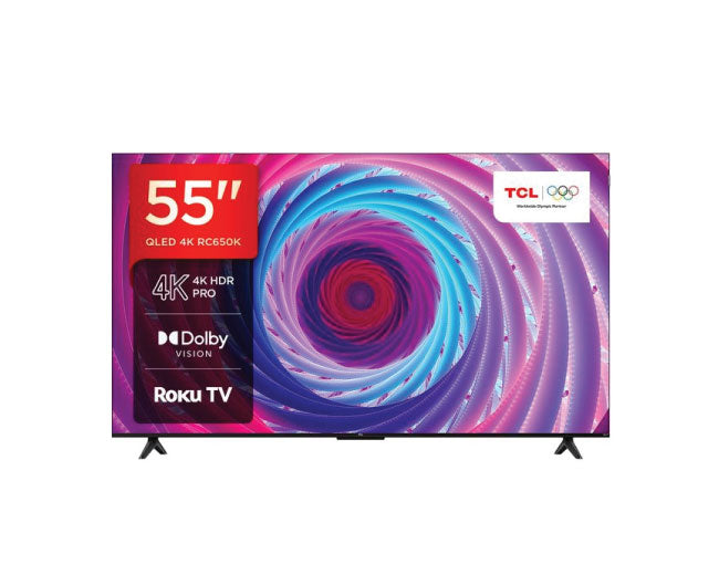 TCL 55 Inch QLED 4K HDR Roku Smart TV 55RC650