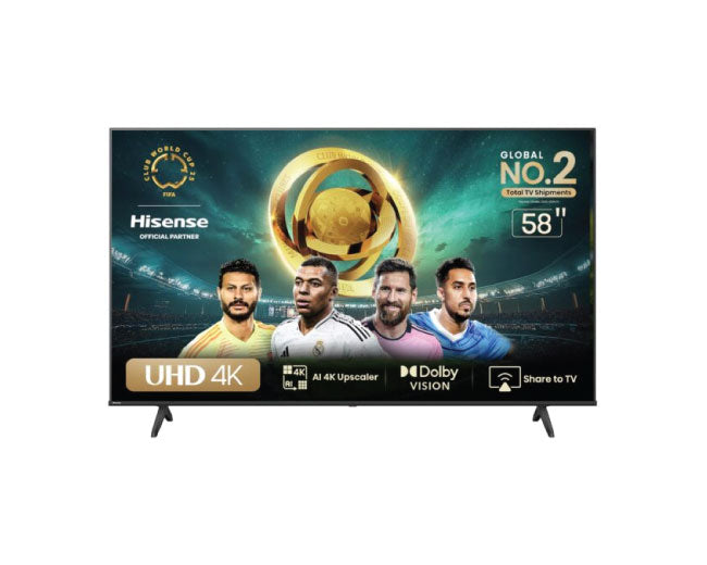 Hisense 58 Inch UHD E6N 4K TV Dolby Vision, Game Mode Plus 58E6N
