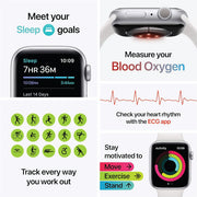 Apple Watch Series 6 GPS 44mm Silver Aluminum Case with White Sport Band