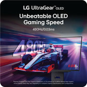 LG 27 Inch UltraGear OLED QHD 1440P 480Hz 0.03ms G-Sync® Compatible DisplayPort 2.1 Gaming Monitor 27GX790A