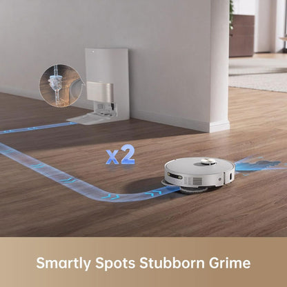 Dreame X40 Ultra Complete Robot Vacuum Cleaner with Mop function 12,000Pa Suction Power, 70°C Mop, Automatic Emptying & Refilling