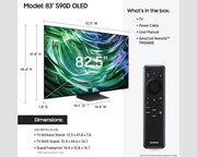 Samsung 83 Inch Class OLED S90D 144Hz 4K Smart TV 