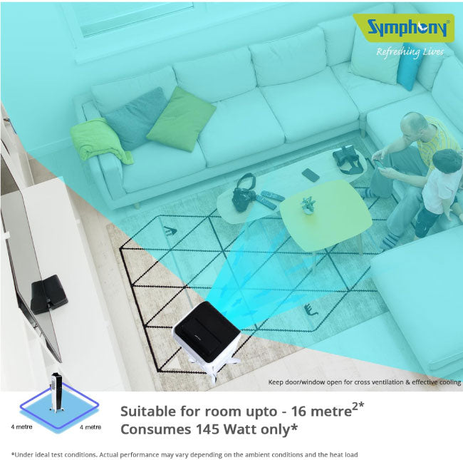 Symphony Diet 3D 55i Tower Air Cooler 55L with Remote 