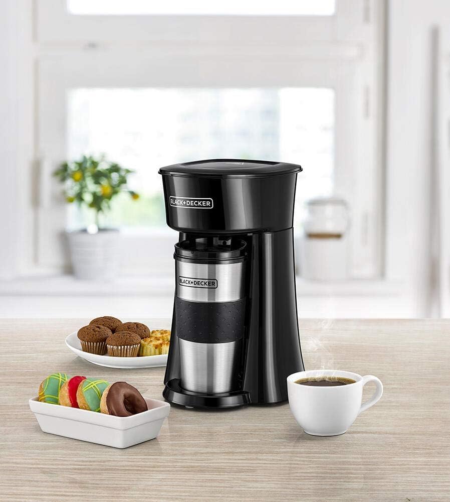 Black+Decker DCT10-B5 Compact Coffee Maker 650W 360ml Travel Mug