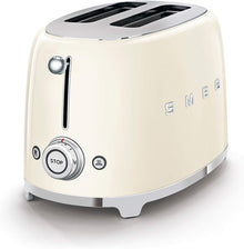 Smeg TSF01CREU 2-Slice Retro Toaster - Cream, 950W
