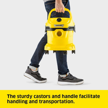 Karcher WD 2 Plus Wet & Dry Vacuum Cleaner - 1000W, 12L Tank