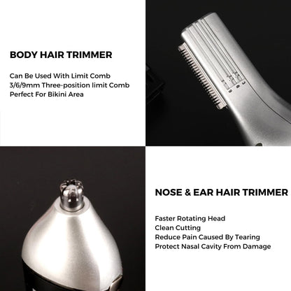 NIKAI NK-2218 5-in-1 Face, Hair and Body Grooming Kit