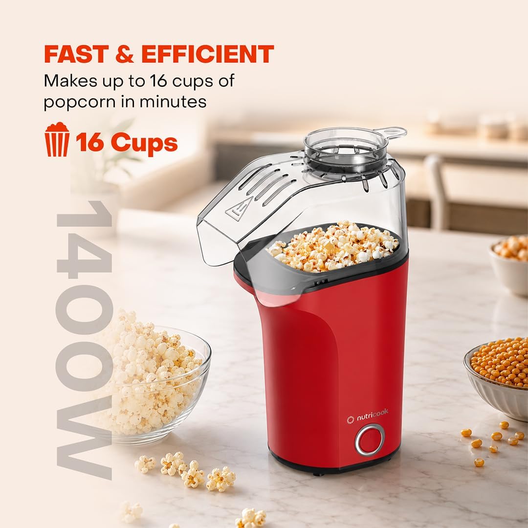 Nutricook Popcorn Maker 16-Cup Oil Free Hot Air Popper PM150