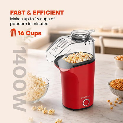 Nutricook Popcorn Maker 16-Cup Oil Free Hot Air Popper PM150